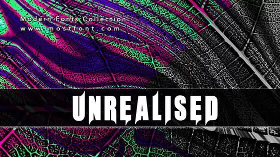 「Unrealised」字体排版图片