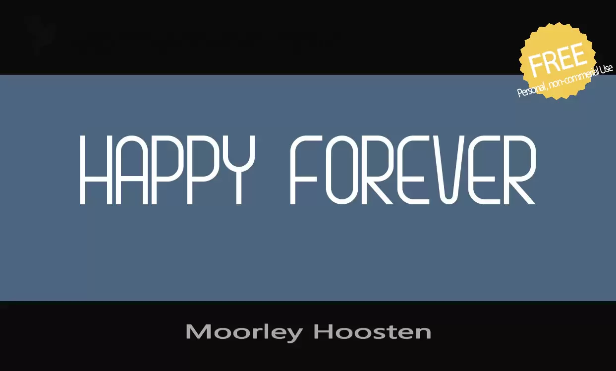 Font Sample of Moorley-Hoosten