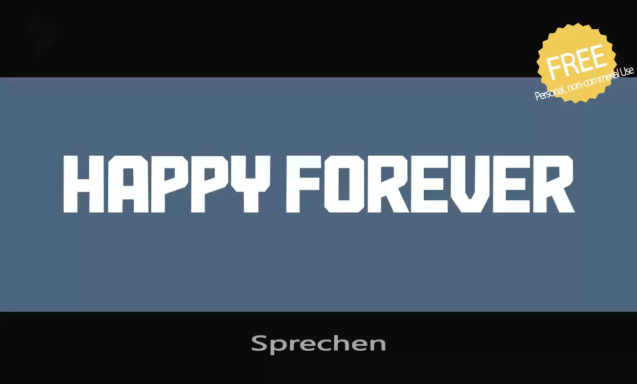 Font Sample of Sprechen