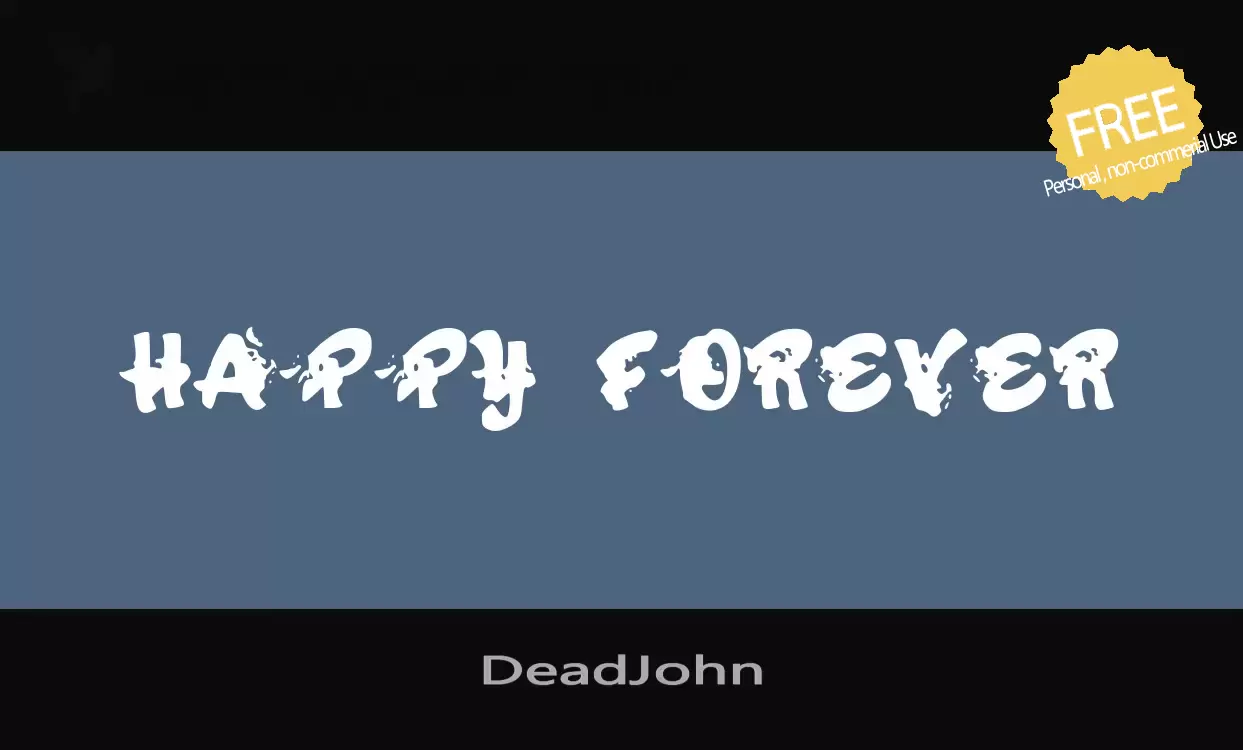 「DeadJohn」字体效果图