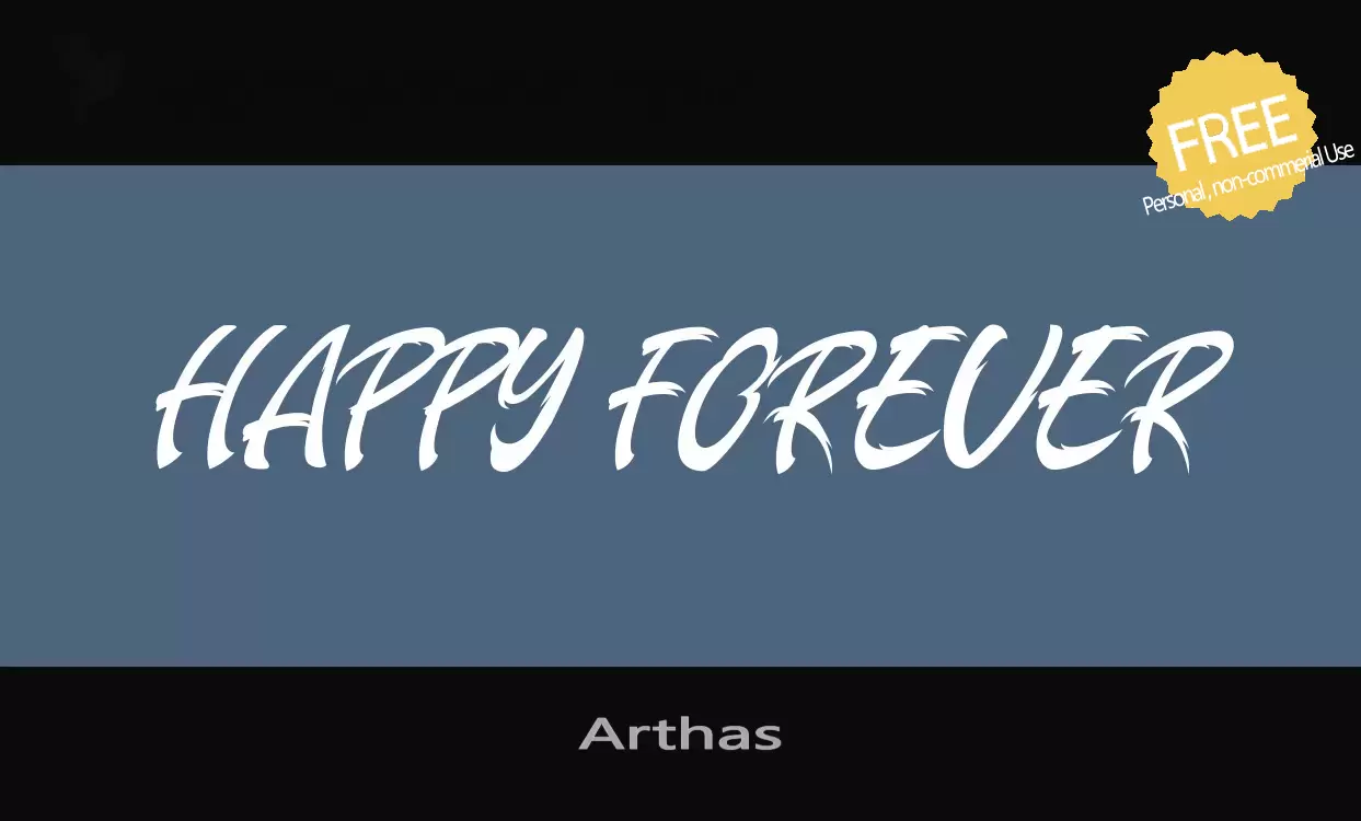 Font Sample of Arthas