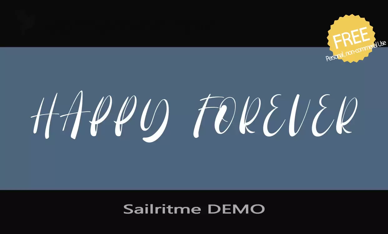 Font Sample of Sailritme-DEMO