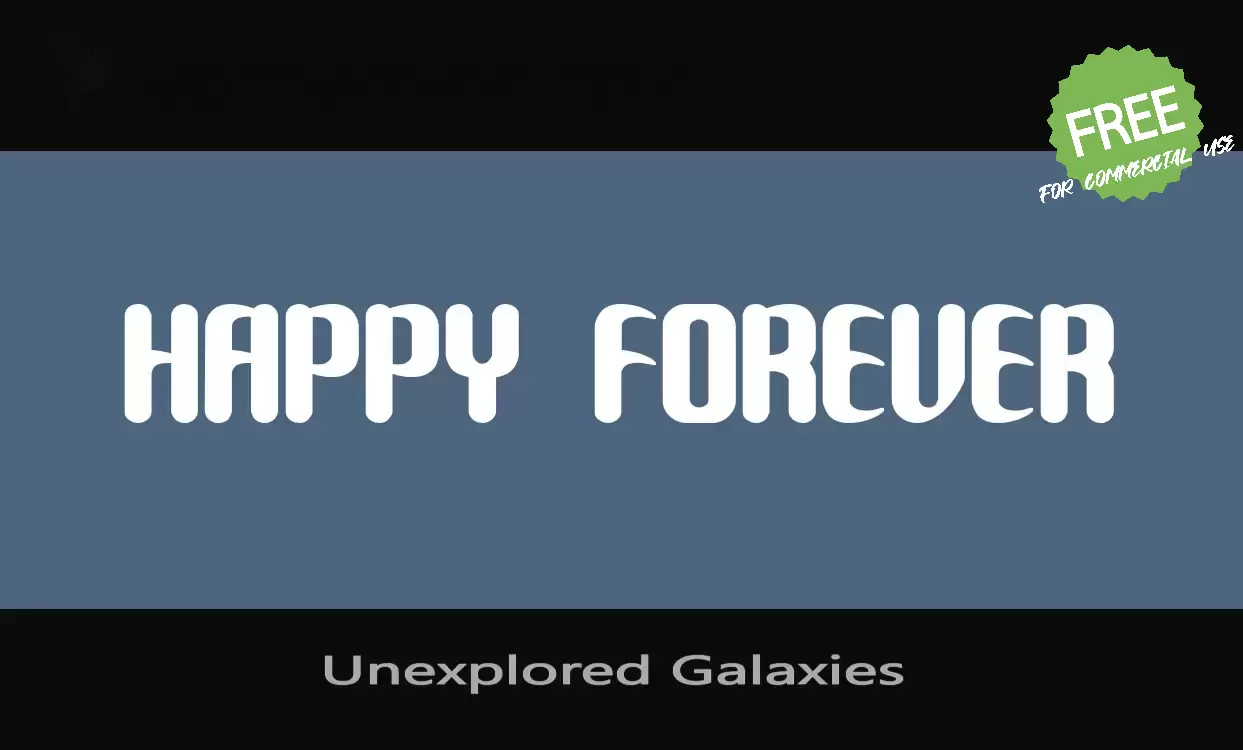 Font Sample of Unexplored-Galaxies-