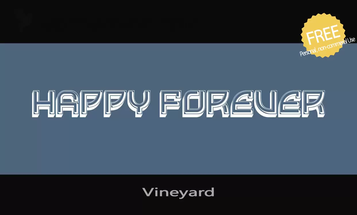 「Vineyard」字体效果图