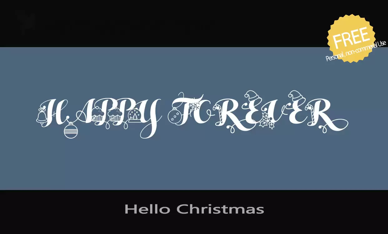 「Hello-Christmas」字体效果图