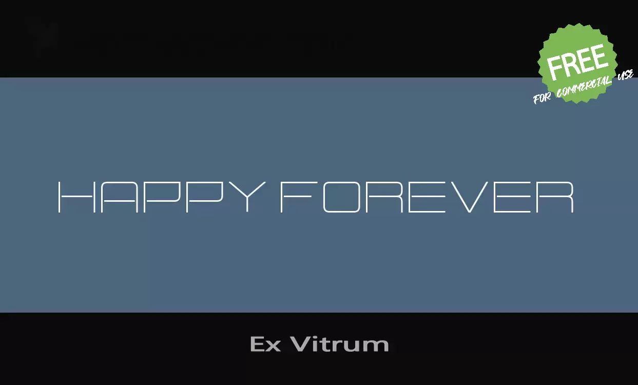 「Vitrum-Ex」字体效果图