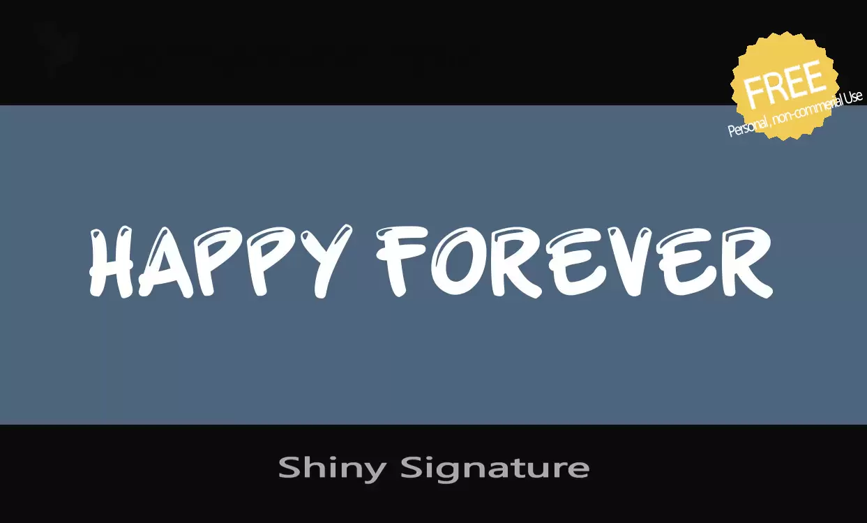 「Shiny-Signature」字体效果图