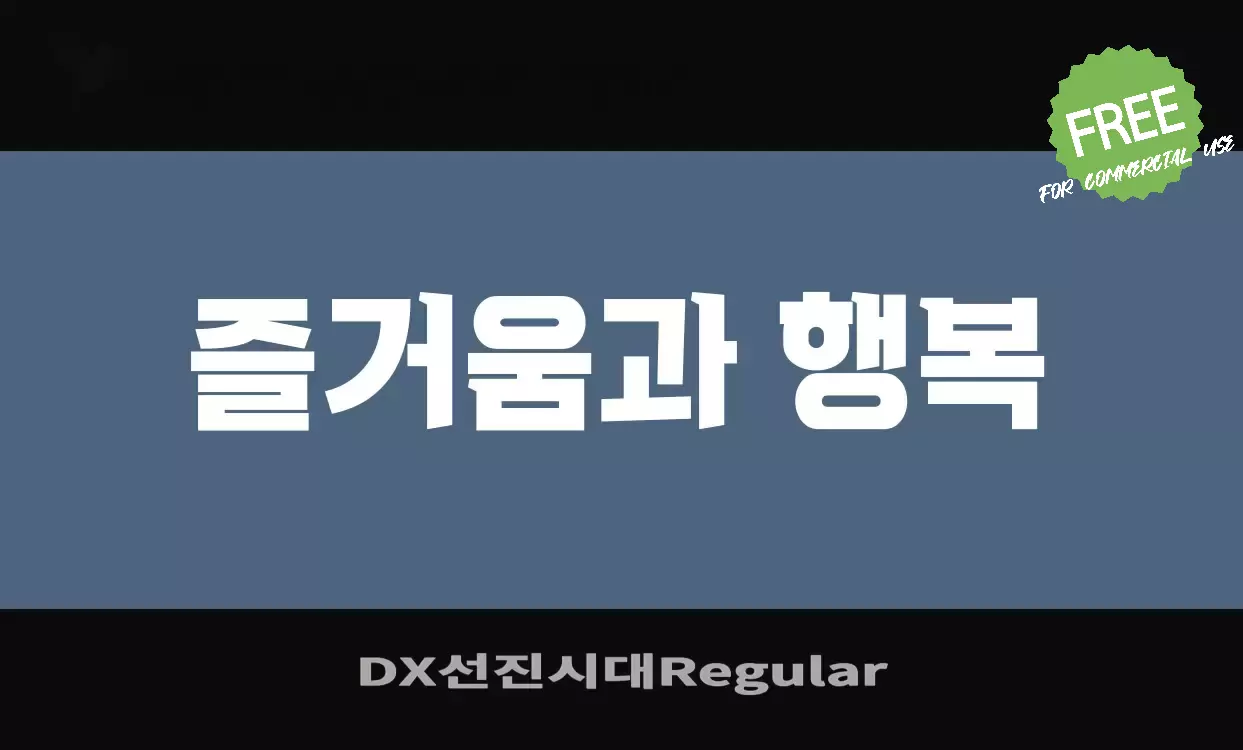 「DX선진시대Regular」字体效果图