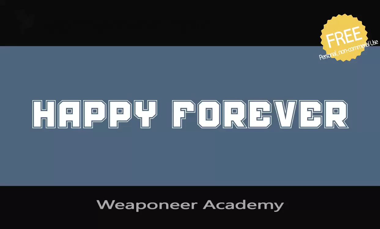 「Weaponeer-Academy」字体效果图