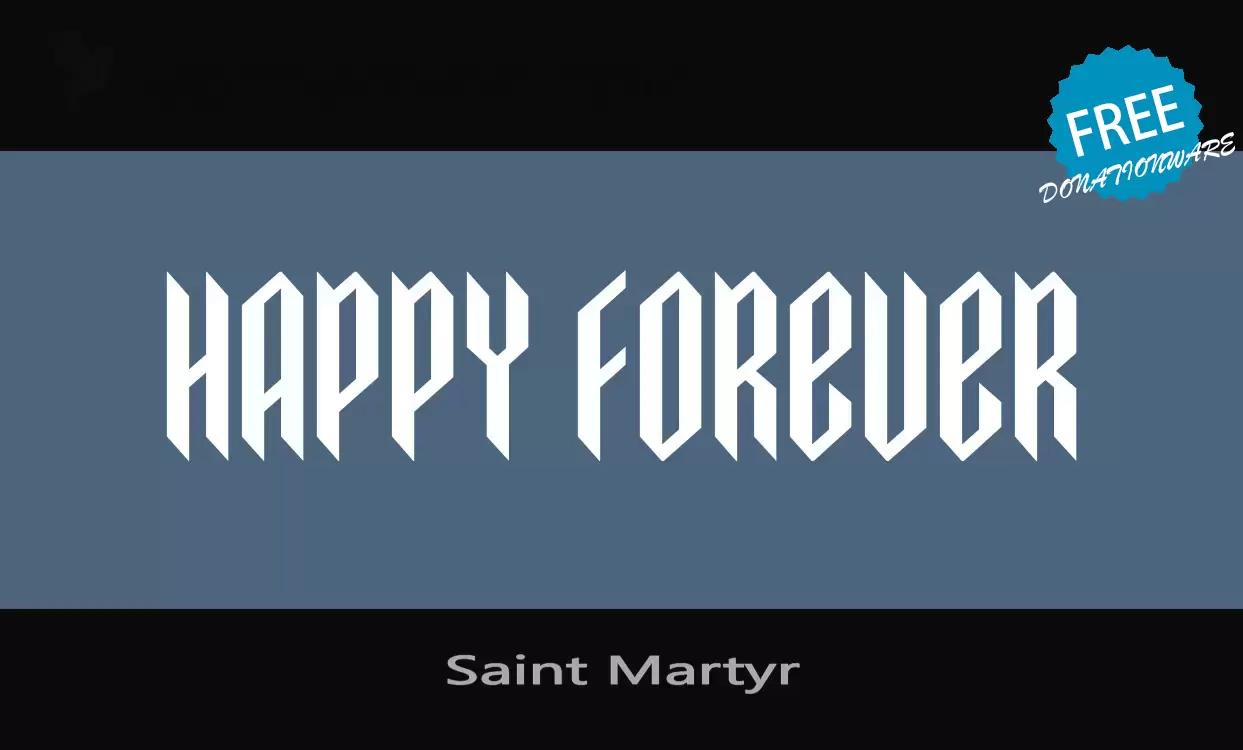 「Saint-Martyr」字体效果图