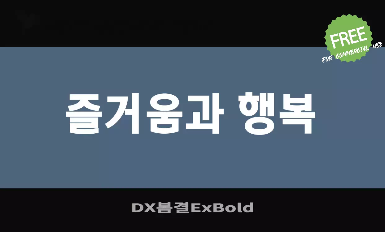 Font Sample of DX봄결ExBold