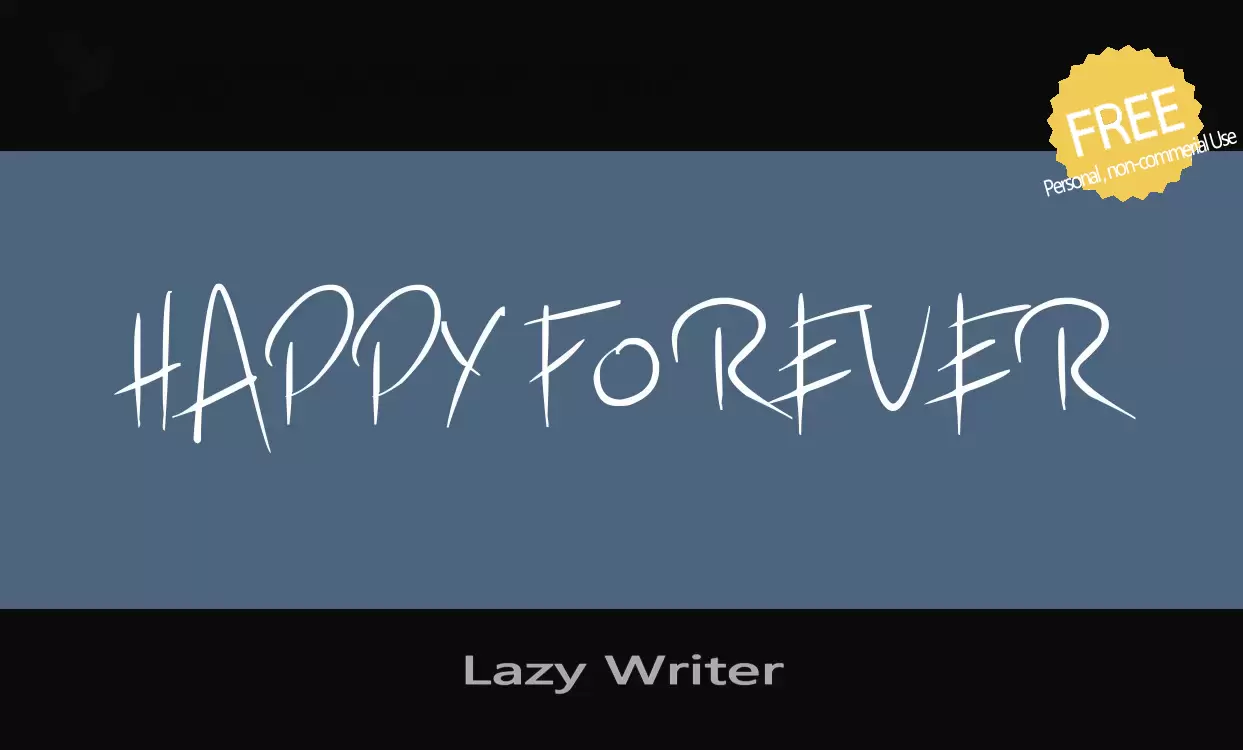 「Lazy-Writer」字体效果图