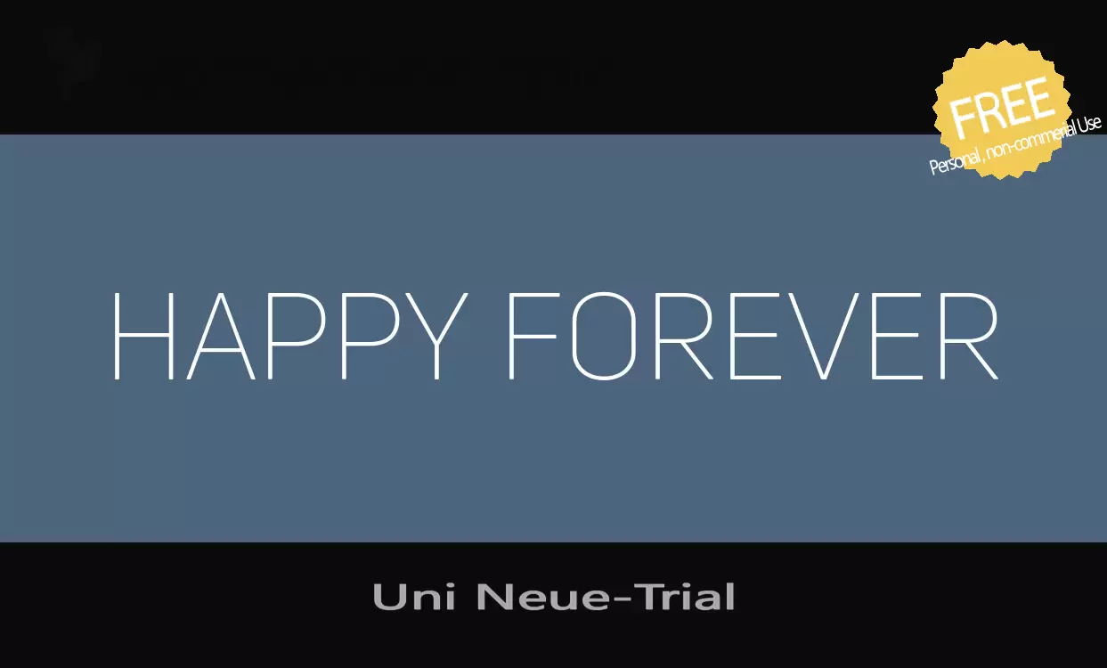 「Uni-Neue-Trial」字体效果图