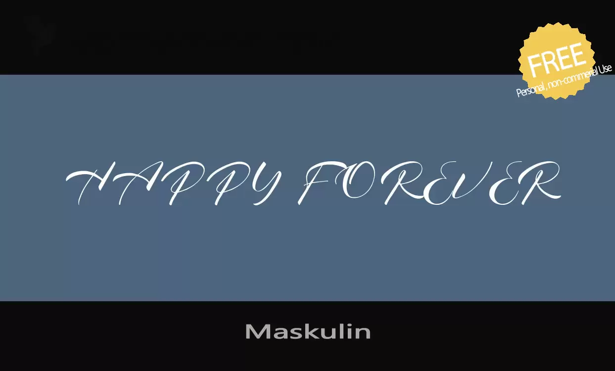 「Maskulin」字体效果图