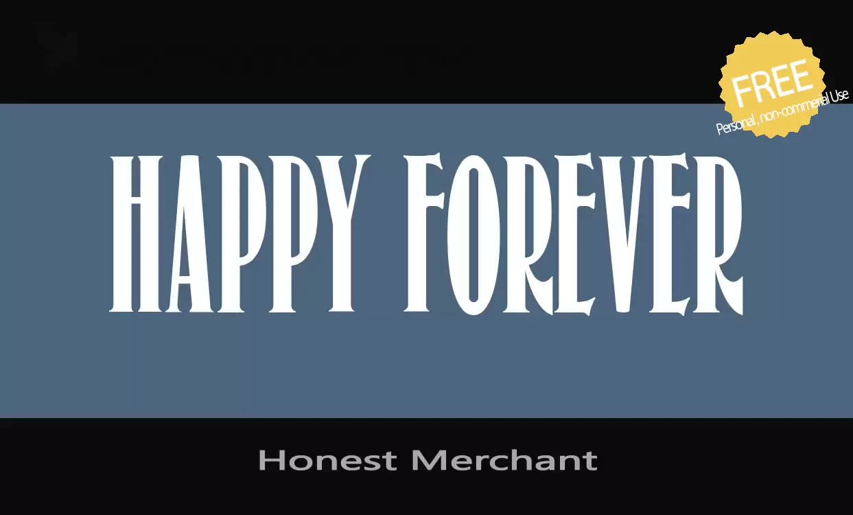 Font Sample of Honest-Merchant