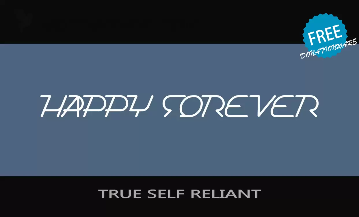 「TRUE-SELF-RELIANT」字体效果图