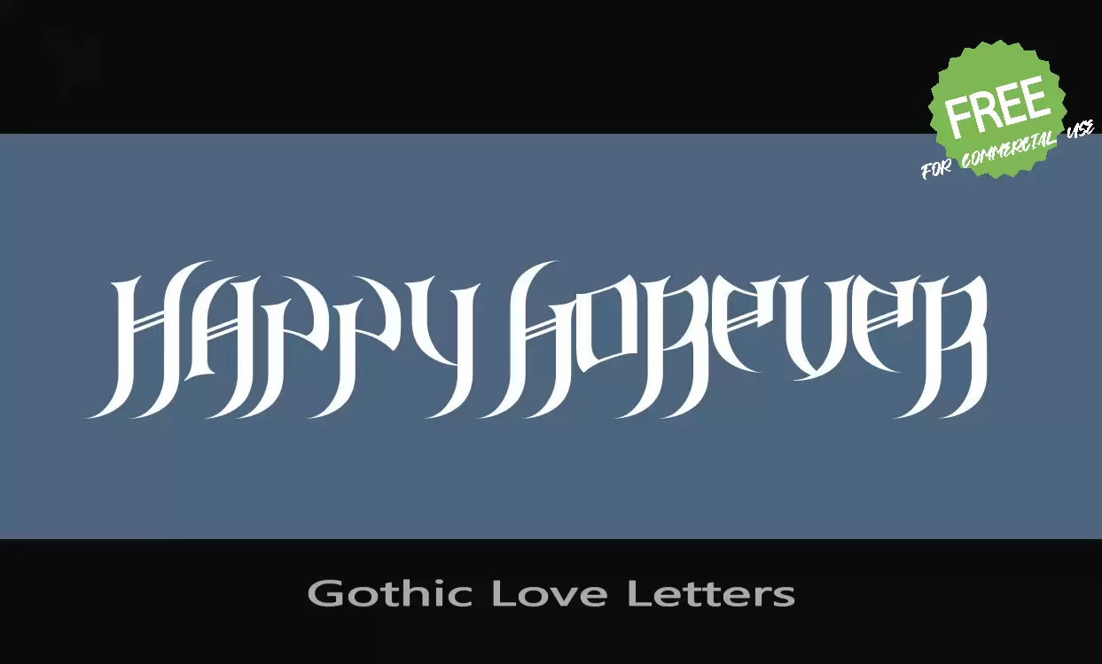 「Gothic-Love-Letters」字体效果图