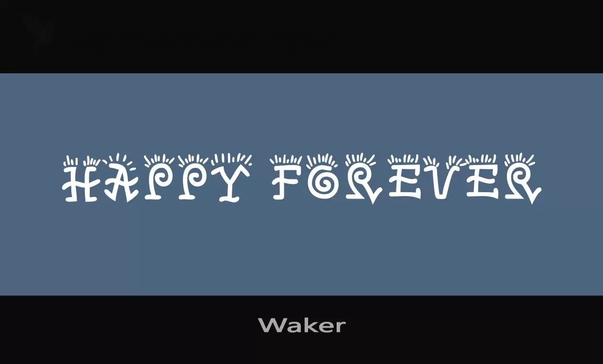 「Waker」字体效果图