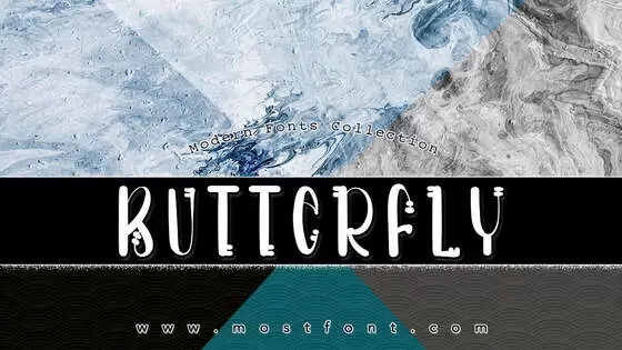 「Butterfly」字体排版图片