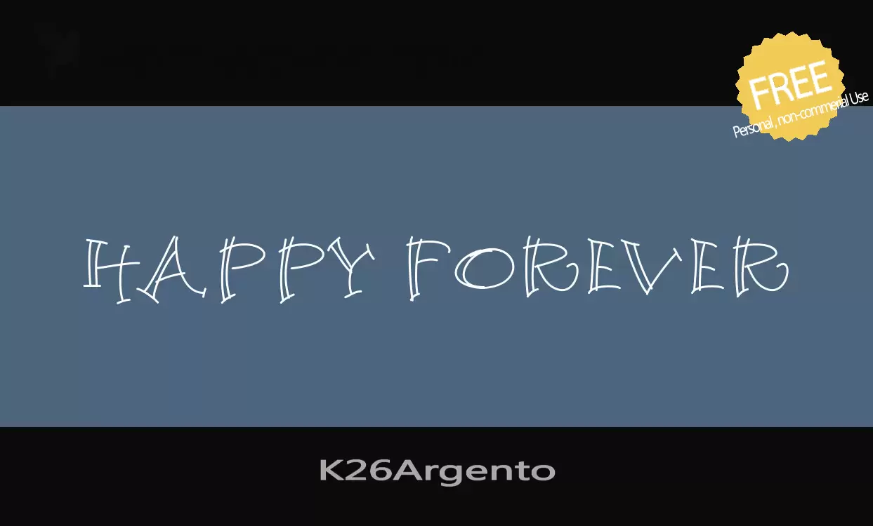 Font Sample of K26Argento