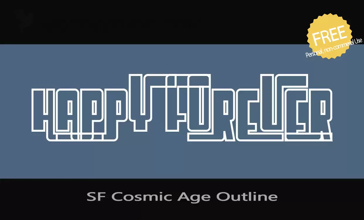 「SF-Cosmic-Age-Outline」字体效果图