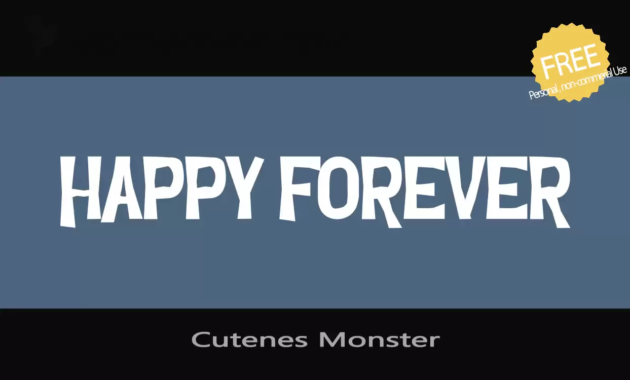 「Cutenes-Monster」字体效果图