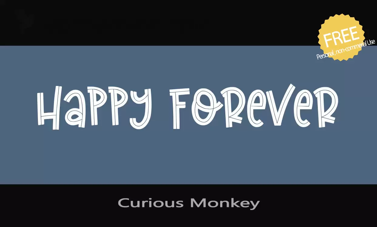 「Curious-Monkey」字体效果图