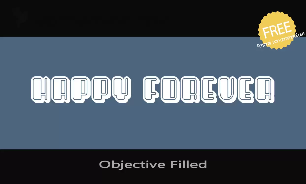 Font Sample of Objective-Filled