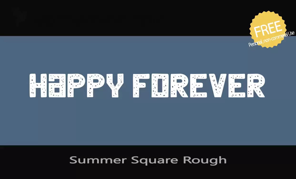 「Summer-Square-Rough」字体效果图