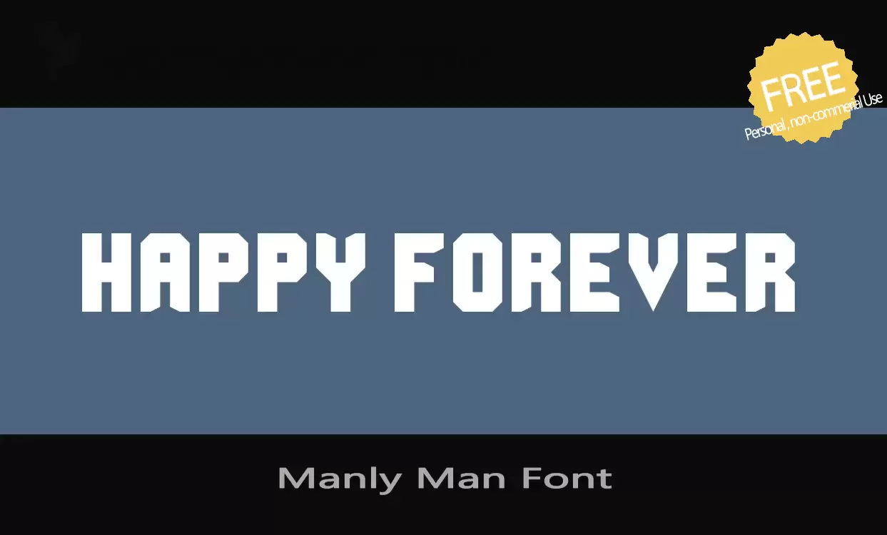 Font Sample of Manly-Man-Font