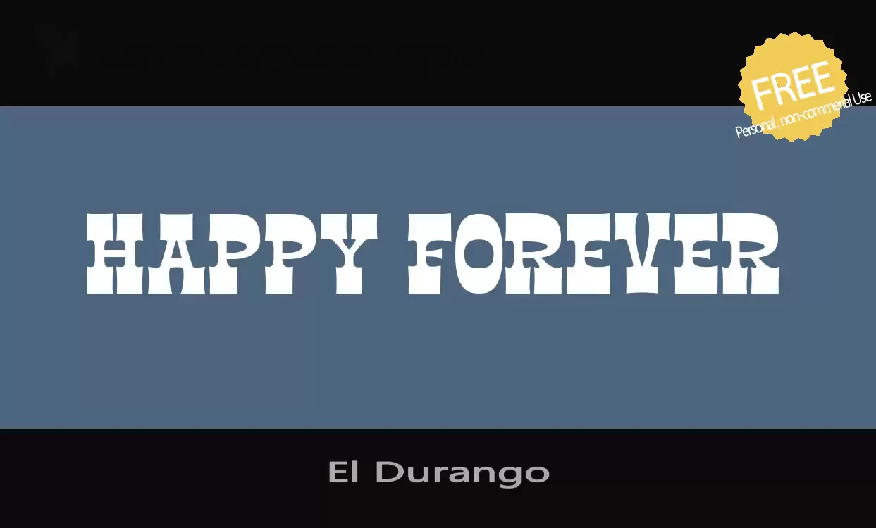 Font Sample of El-Durango