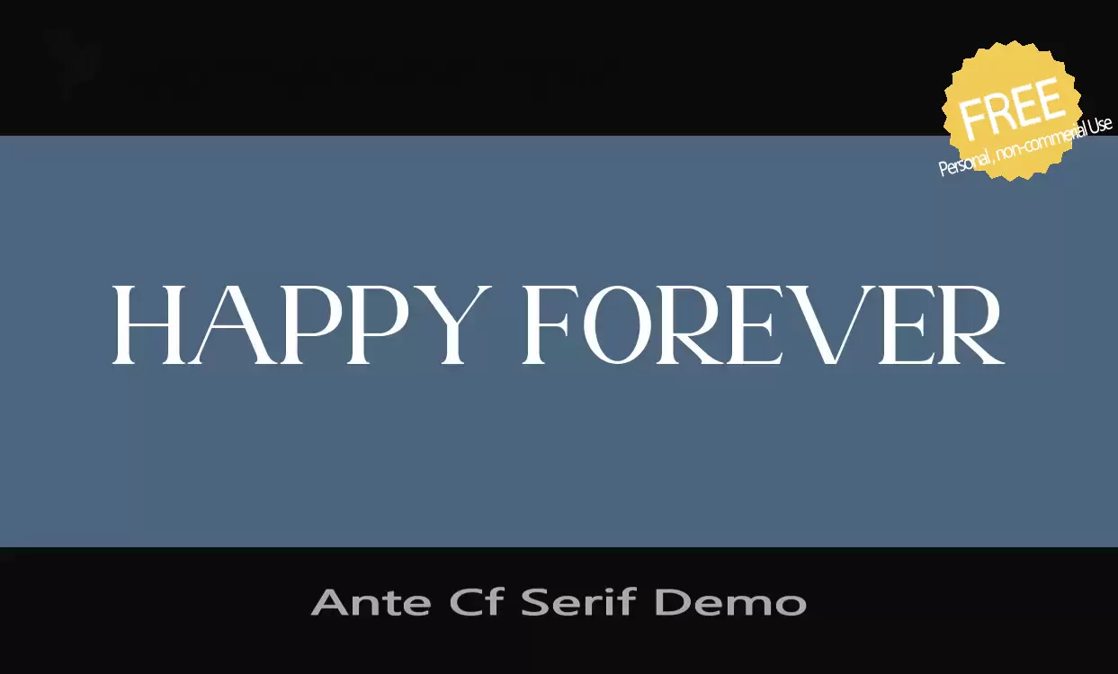 「Ante-Cf-Serif-Demo」字体效果图