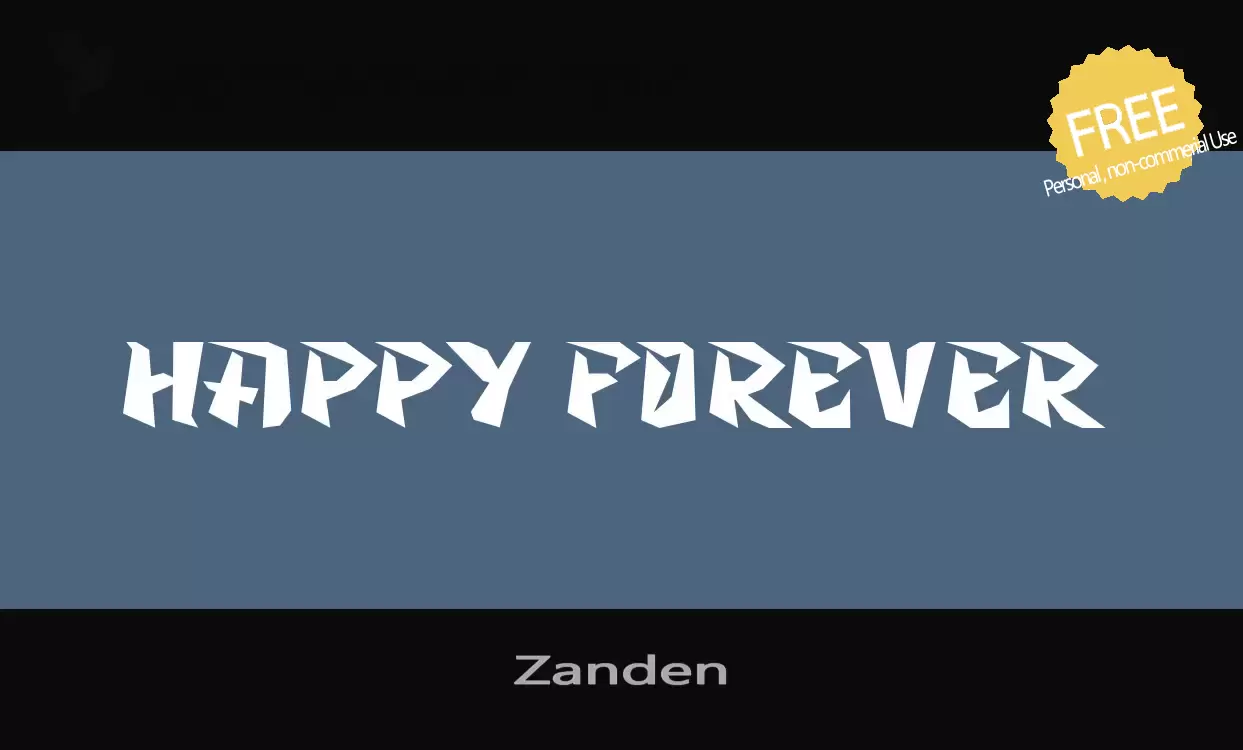 Font Sample of Zanden