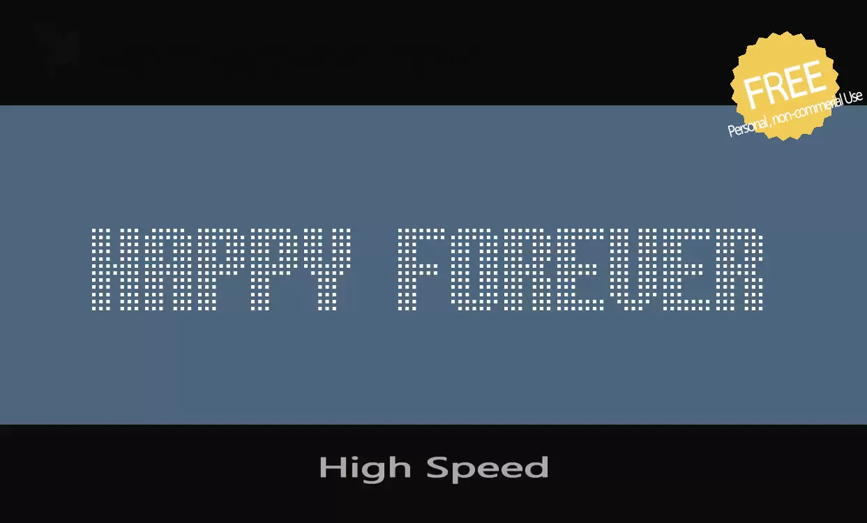 「High-Speed」字体效果图