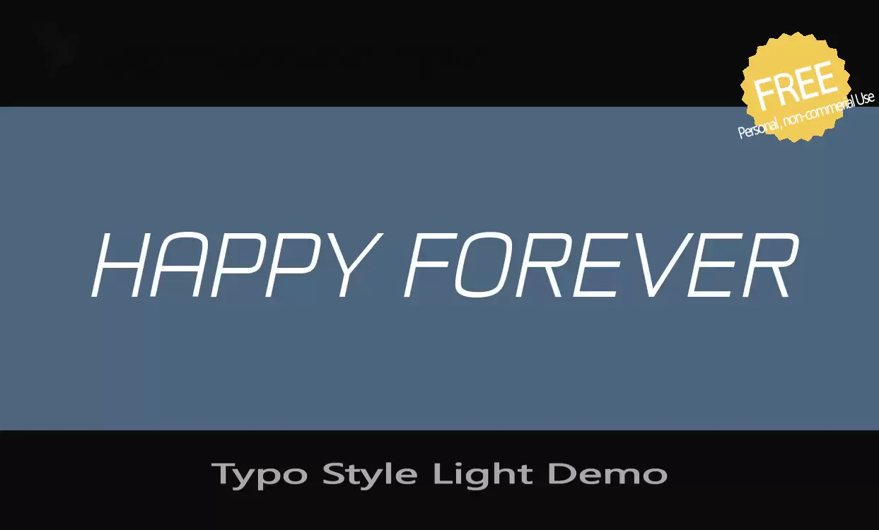 Font Sample of Typo-Style-Light-Demo