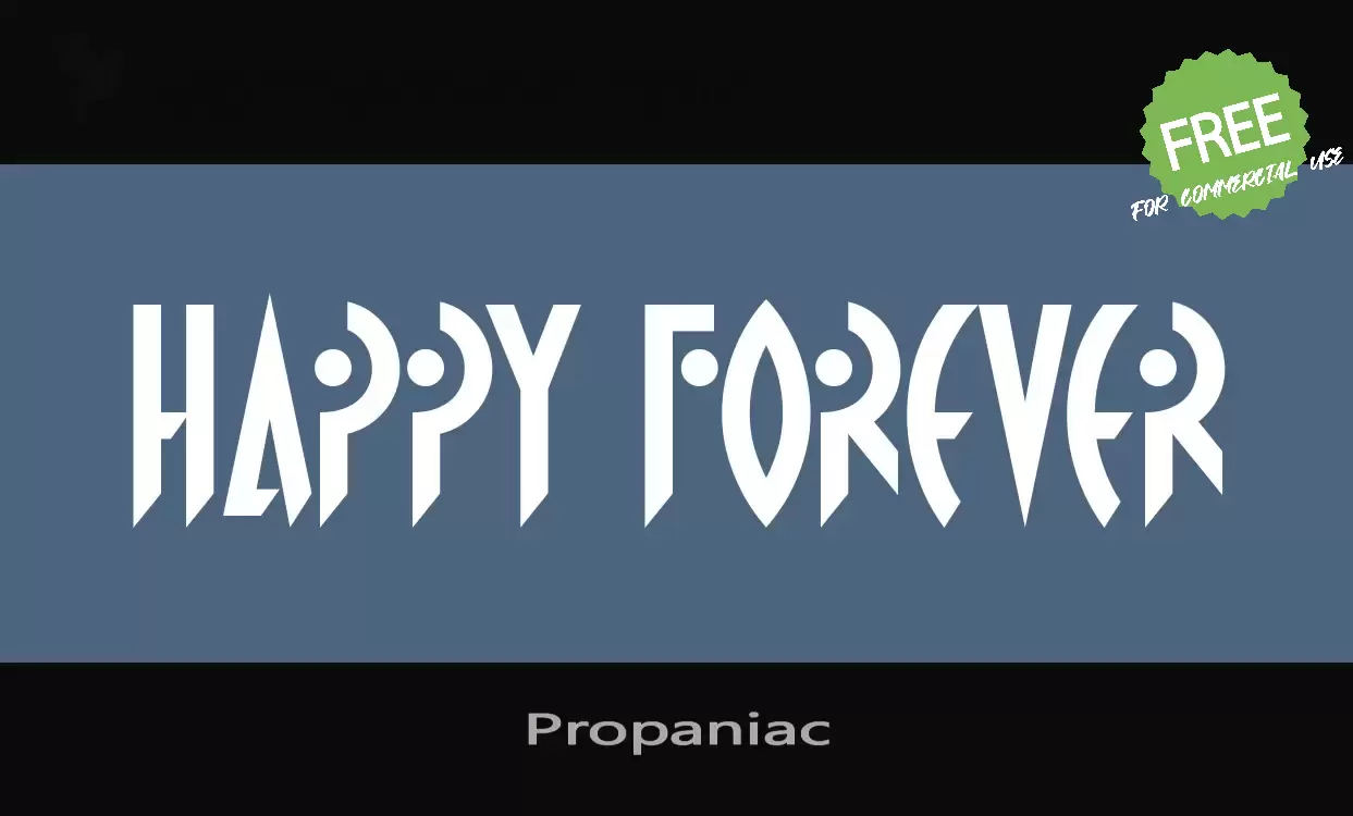 Font Sample of Propaniac