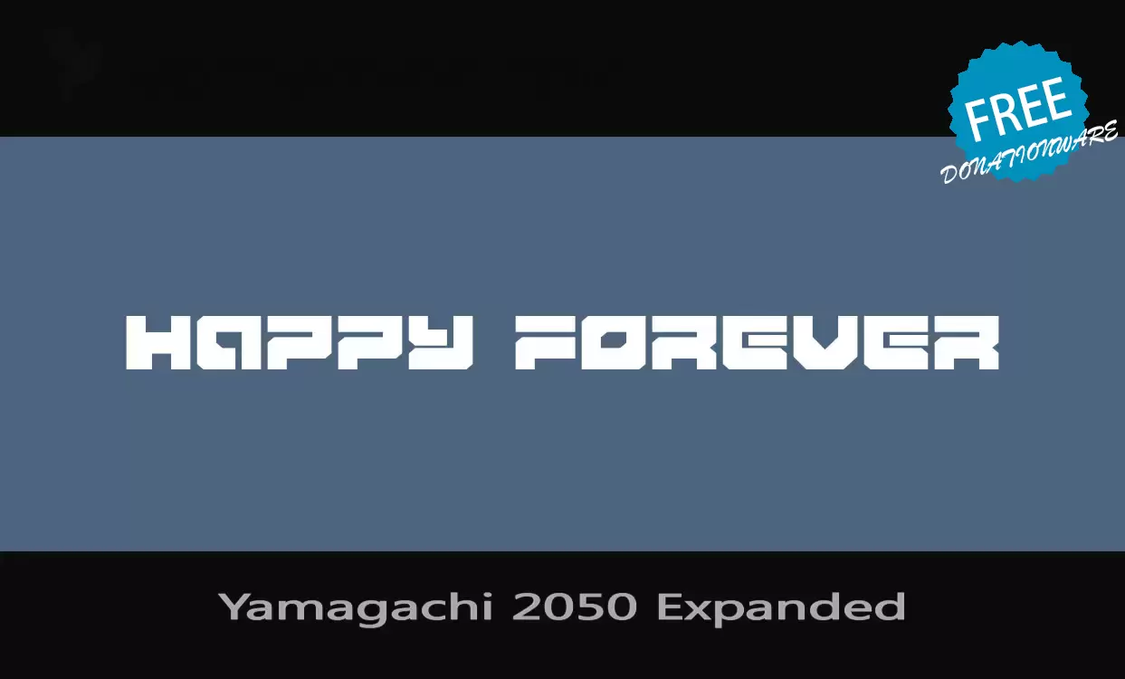 「Yamagachi-2050-Expanded」字体效果图