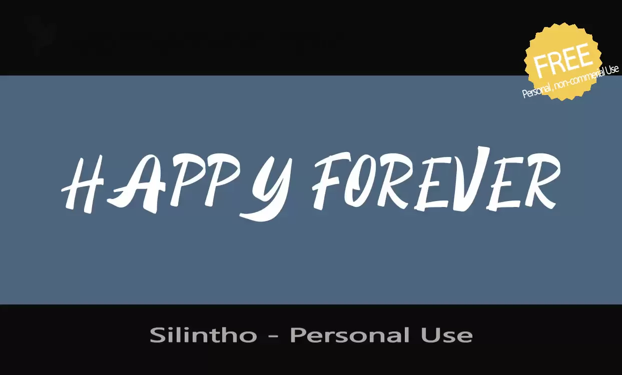 Font Sample of Silintho---Personal-Use