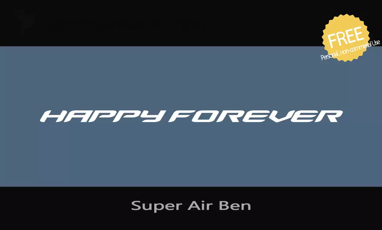 Font Sample of Super-Air-Ben