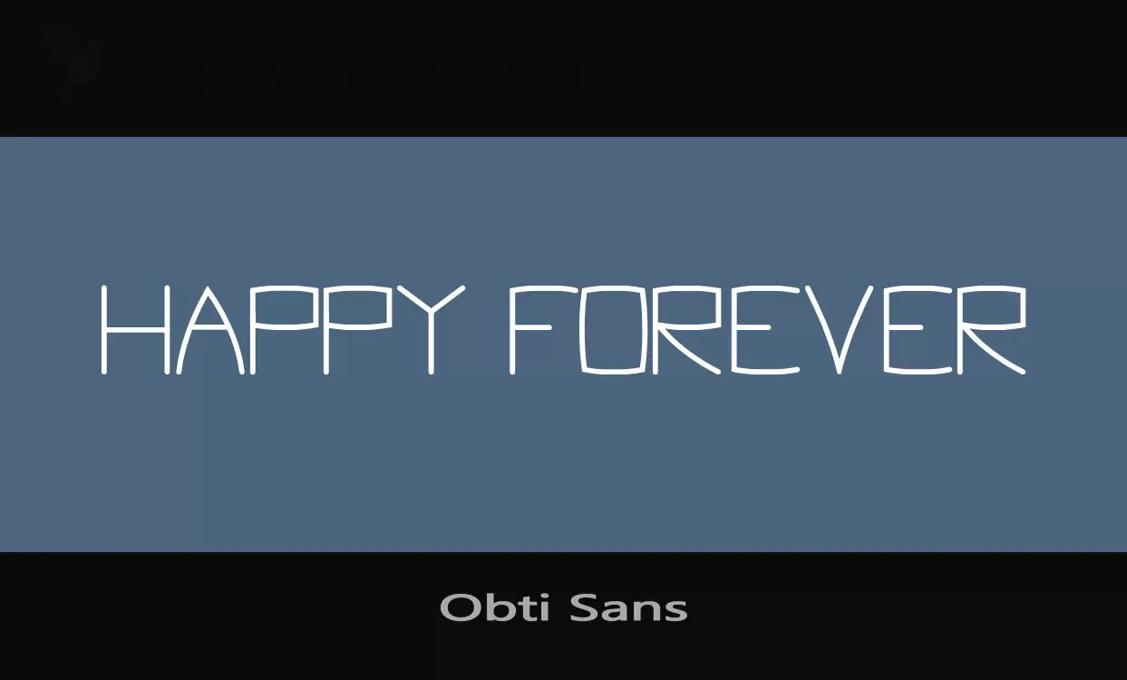 Font Sample of Obti-Sans