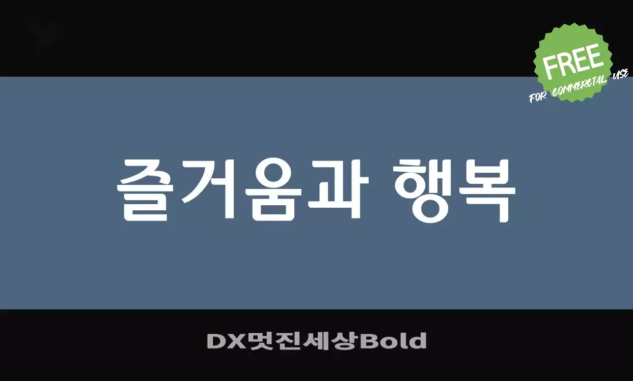 Sample of DX멋진세상Bold