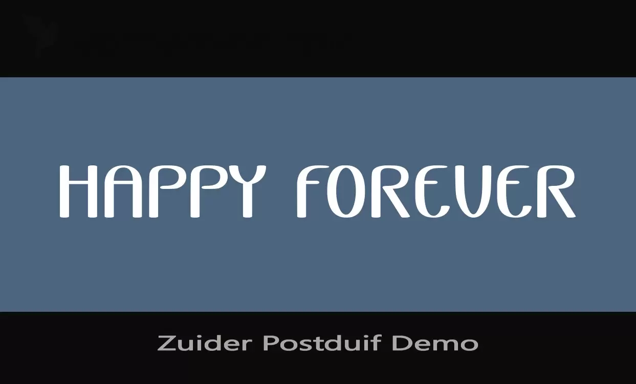 Font Sample of Zuider-Postduif-Demo