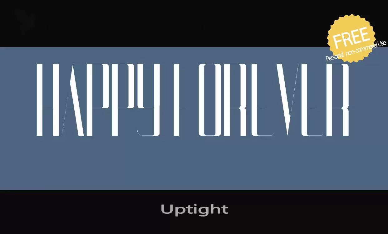 Font Sample of Uptight