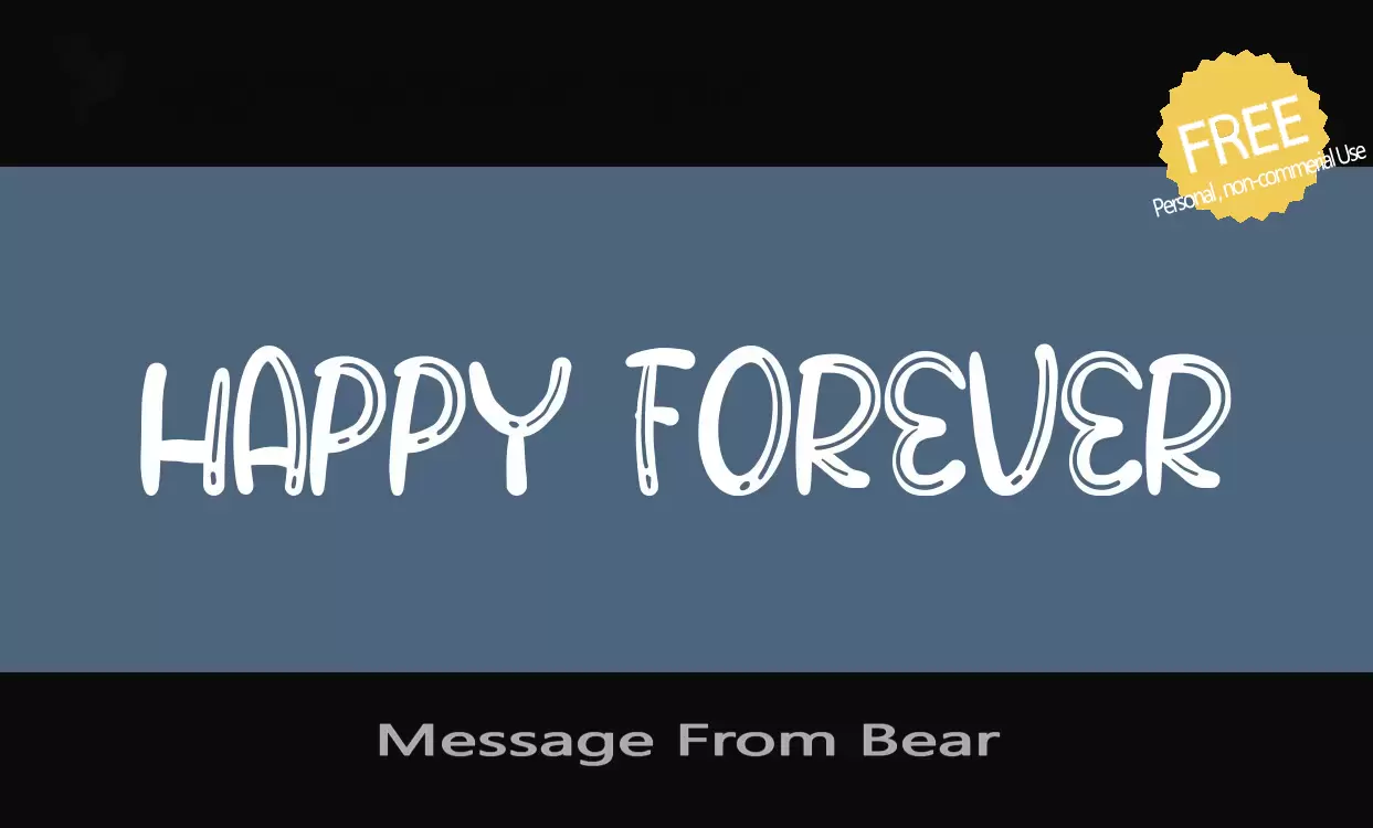 「Message-From-Bear」字体效果图