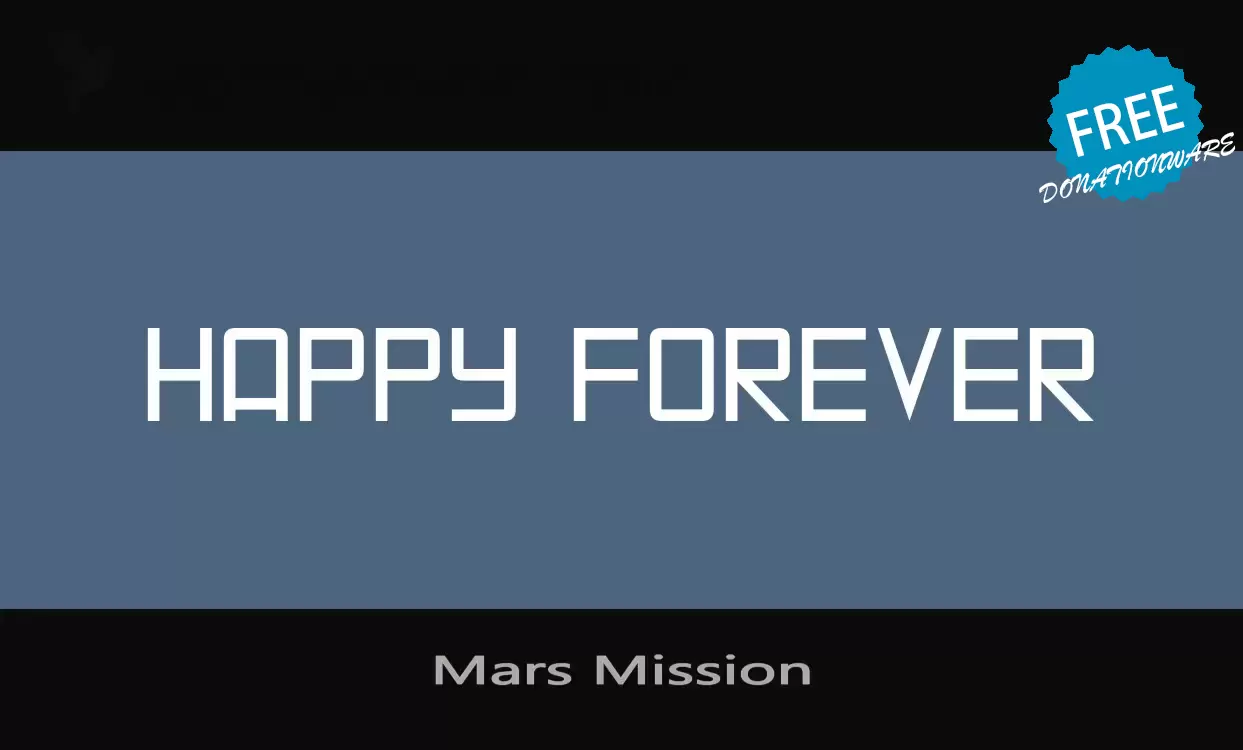 「Mars-Mission」字体效果图