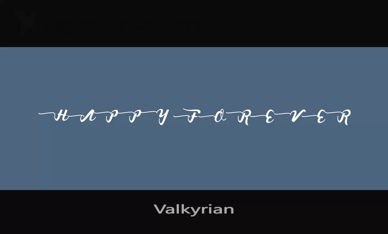 「Valkyrian」字体效果图