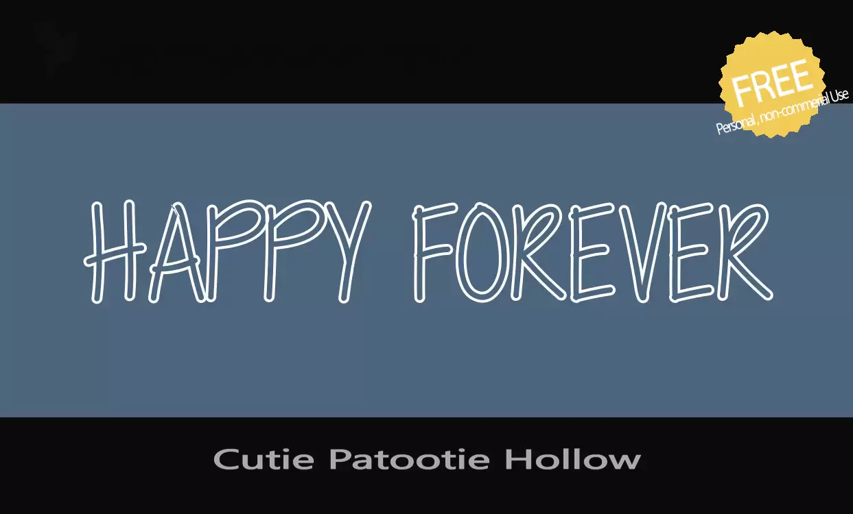 「Cutie-Patootie-Hollow」字体效果图