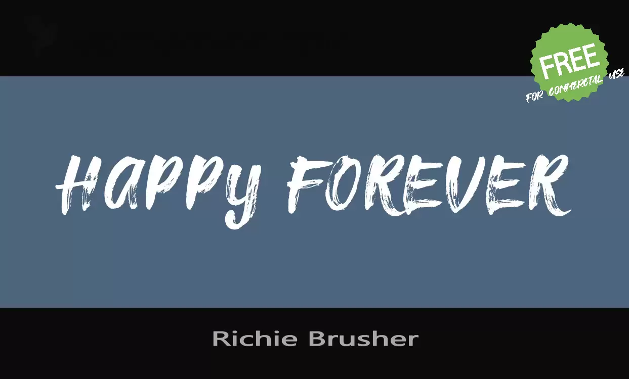 Font Sample of Richie-Brusher