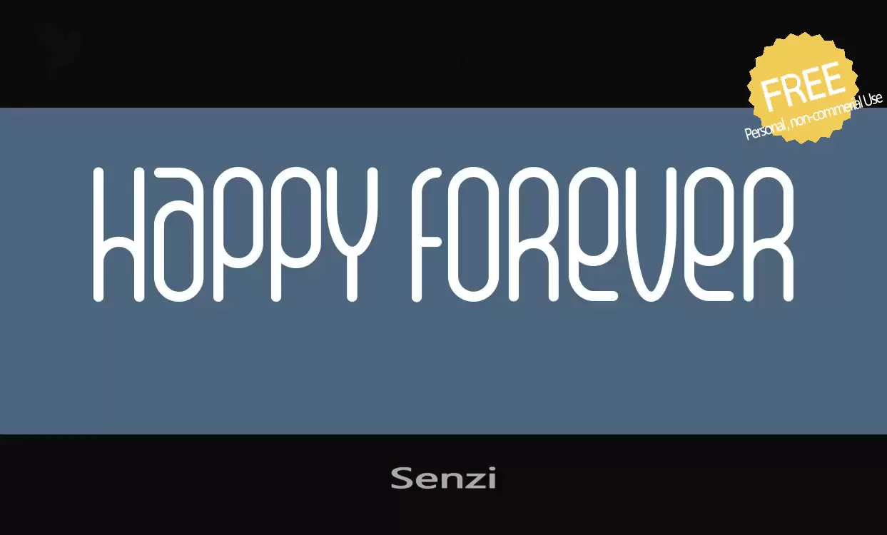 Font Sample of Senzi