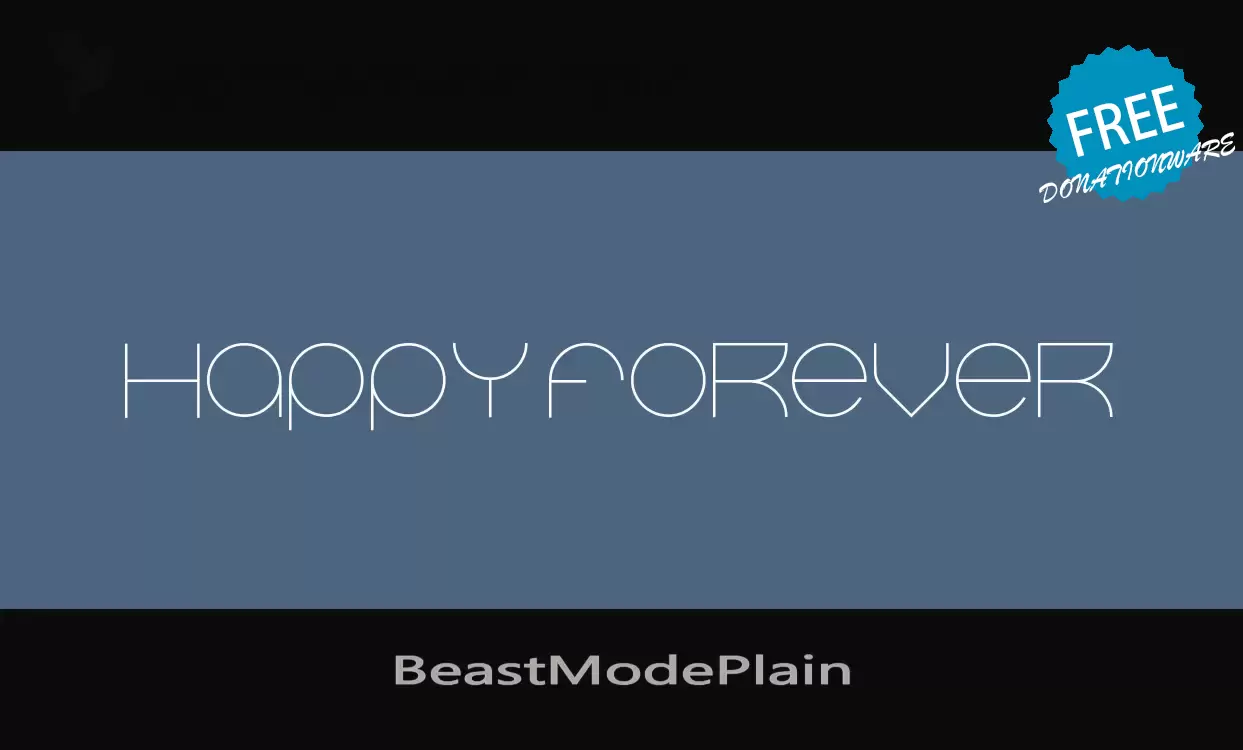 「BeastModePlain」字体效果图